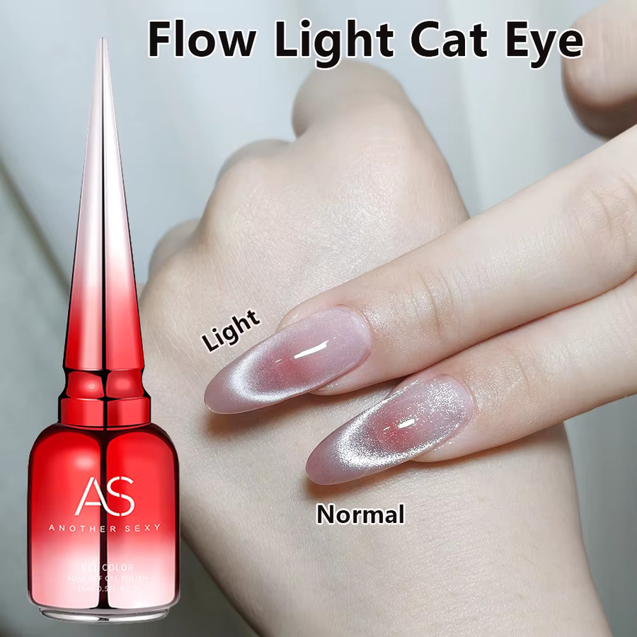 AS Flow Light White Cat Eye Magnetischer Gel-Nagellack, 15 ml - Bild 2