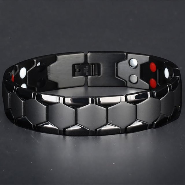 genenic Armband, Hämatit, Perle, Schwarz, Herren - Bild 1