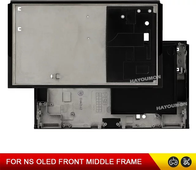 Hayoumon Ersatz-Frontrahmen für Nintendo Switch OLED, Metallabdeckung mit Batteriehalter und Wärmeableitungsgehäuse - Bild 1