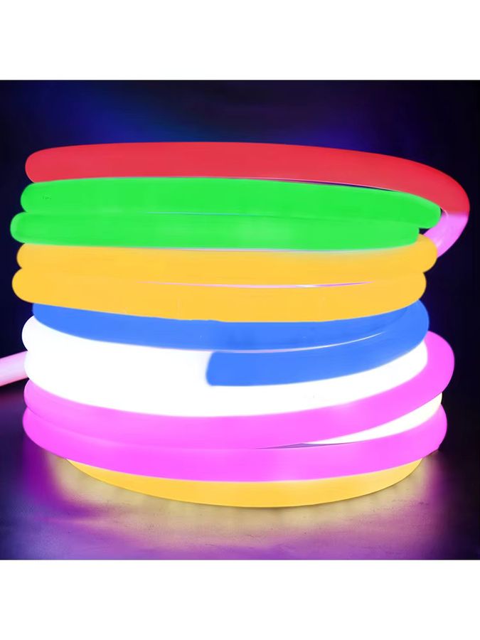 HAGAHA Rundes Neon-LED-Lichtband mit 360-Grad-Röhre und 120 LEDs/m, flexibles wasserdichtes LED-Seil für deine Heimdekoration in Rot, Grün, Blau oder Warmweiß - Bild 7