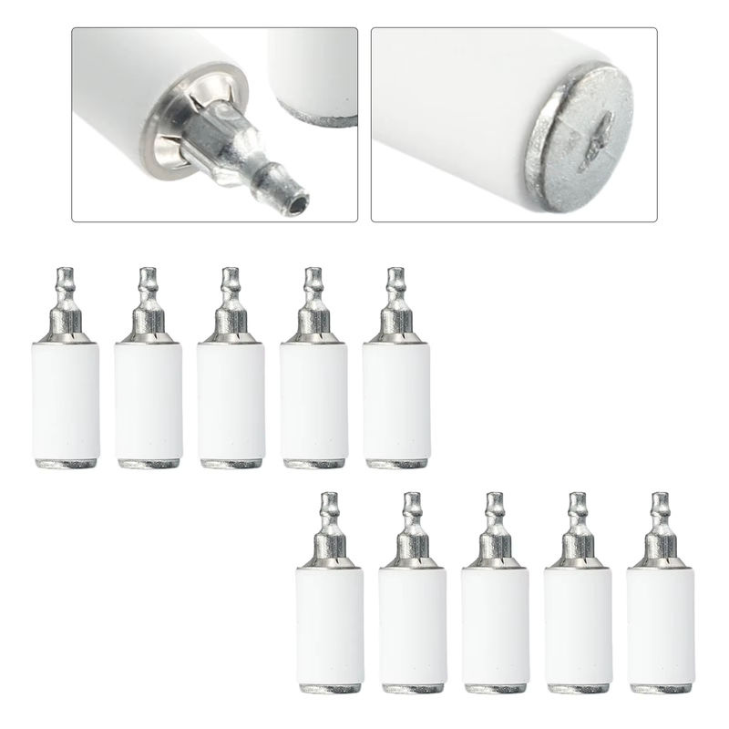 10 Stück Kraftstofffilter DAZZLEEX für Poulan, Husqvarna und Craftsman Kettensägen, Trimmer, Gebläse und Freischneider in Weiß - Bild 2