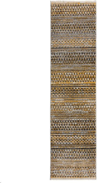 Flair Rugs Kurzflorteppich Camino Gelb mit Fransen, B/T: 60 x 230 cm - Bild 1