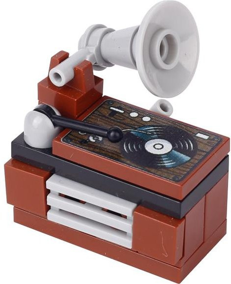 MOC City Musik Gebäudebausteine Set, Street View DJ-Station & Jukebox Recorder Modellbausatz, ab 6 Jahren - Bild 1