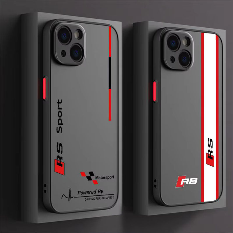 RS Sports Handyhülle mit AU-Logo für iPhone 11 bis 16 Pro Max und SE, Mattschwarzer Rand - Bild 3