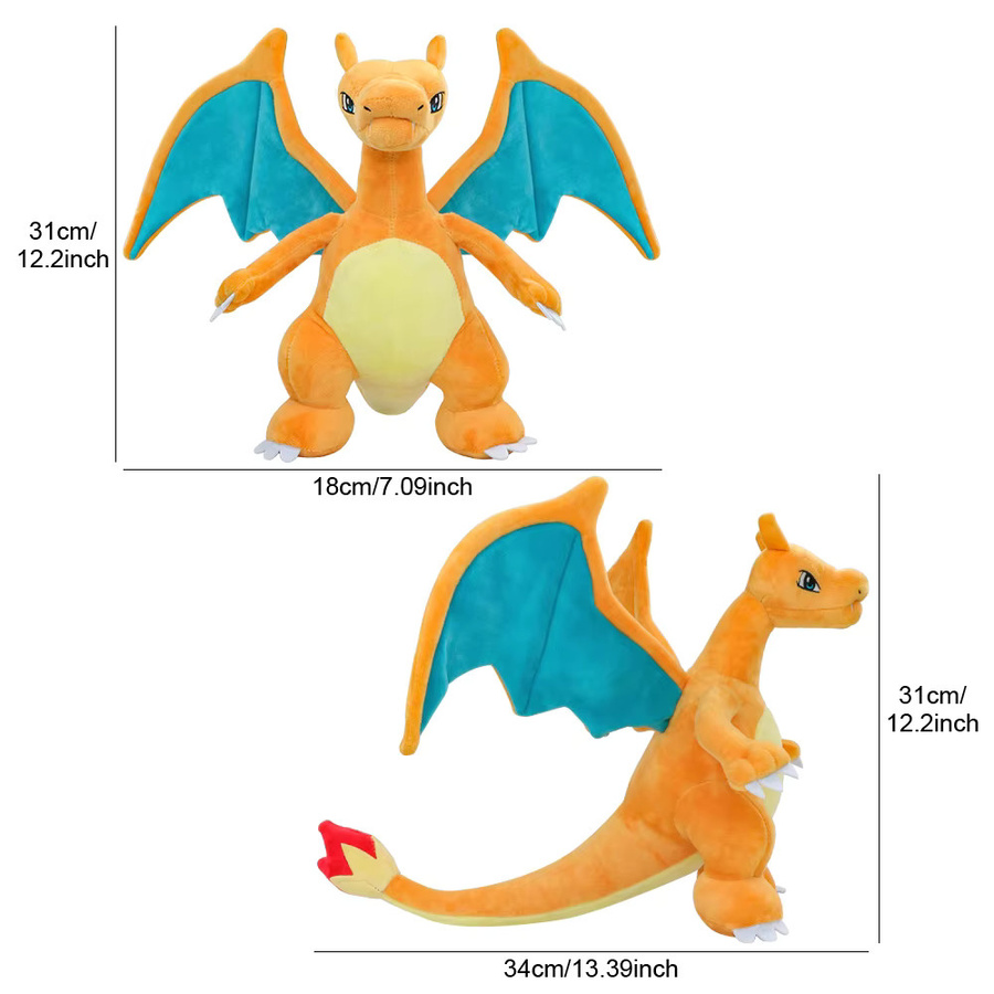 DUODUOBAO Pokémon Shiny Charizard Plüschfigur, Orange - Bild 1