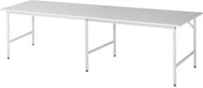 Rau Arbeitstisch Jerry höhenverstellbar in Grau und Weiß, B/T/H: 300 x 100 x 80-85 cm - Bild 1