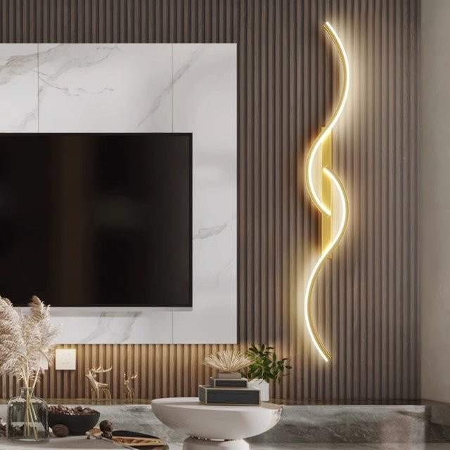 Moderne LED Wandleuchte DARHYN aus Aluminium in Weiß mit warmweißem Licht für Wohnzimmer und Schlafzimmer - Bild 1