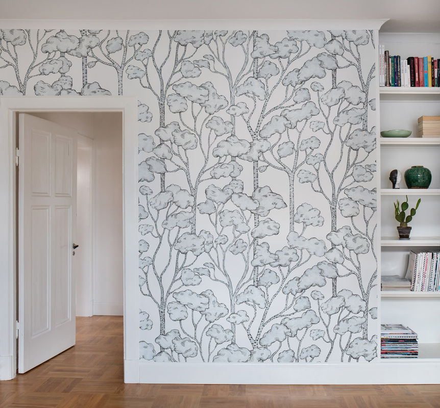 Rebel Walls Wandtattoo Mural Animal Tree in Weiß und Grau für das Kinderzimmer - Bild 2
