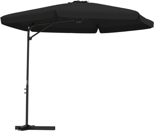 vidaXL Sonnenschirm mit Stahl-Mast in Schwarz aus Polyester mit 300 cm Durchmesser - Bild 1