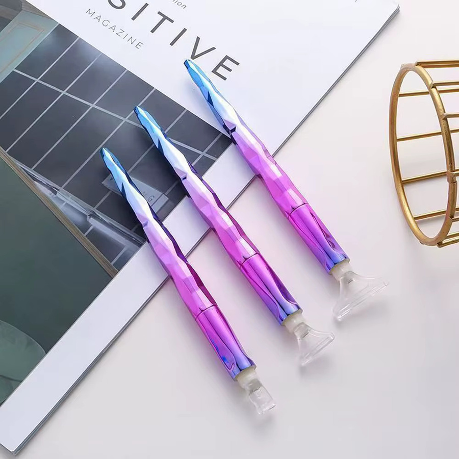 Diamantmalerei-Stiftset mit 6 Spitzen, Wachs und Behälter in Gelb und Multicolour aus Kunststoff für dein DIY Kreuzstich-Bastelwerkzeug-Set - Bild 2
