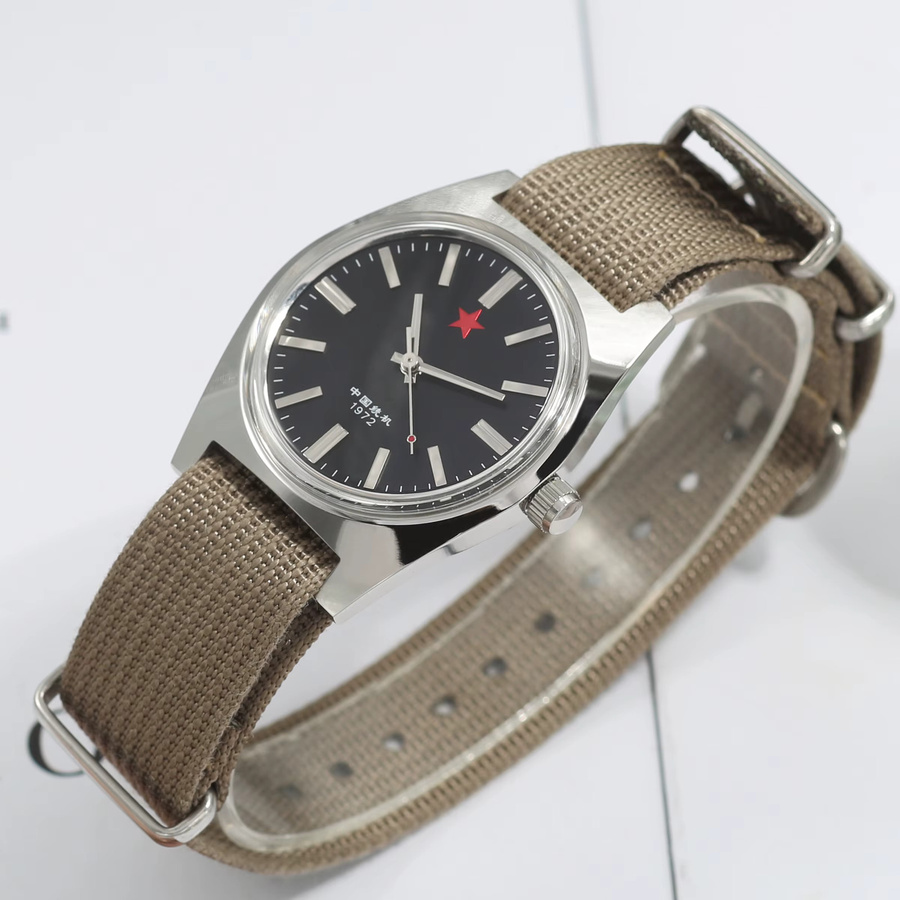HEIMDALLR Armbanduhr, Handaufzug, Edelstahl, 36 mm, Textil/NATO, Herren - Bild 4