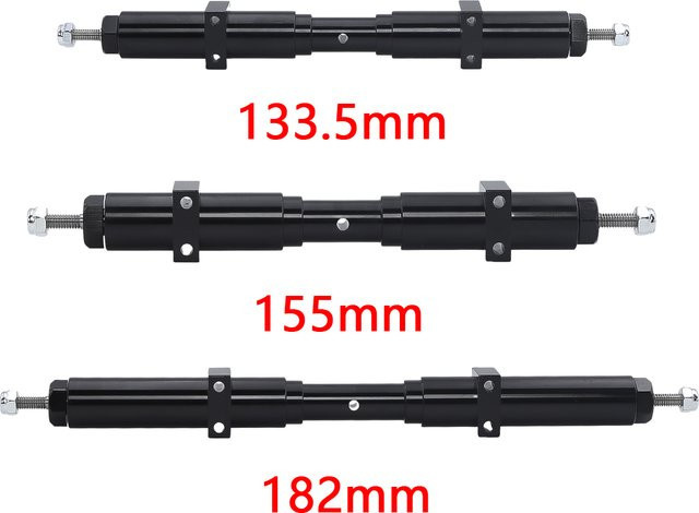 FACSNY CNC Metall Hinterachse, für Tamiya Traktor Anhänger Lkw, Schwarz - Bild 1