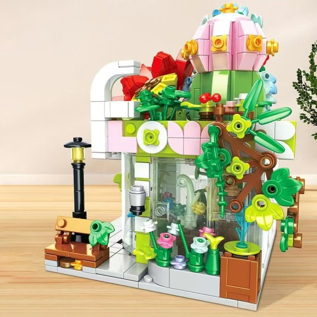 CETYL Kreatives Baustein-Set Ecke Blumenladen mit 741 Teilen, Mehrfarbiges pädagogisches Spielzeug für Experten ab 6 Jahren - Bild 1