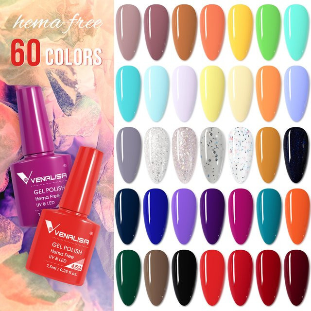 Venalisa Gel-Nagellack, nacktes Rosa, 7,5 ml, Glänzend - Bild 1