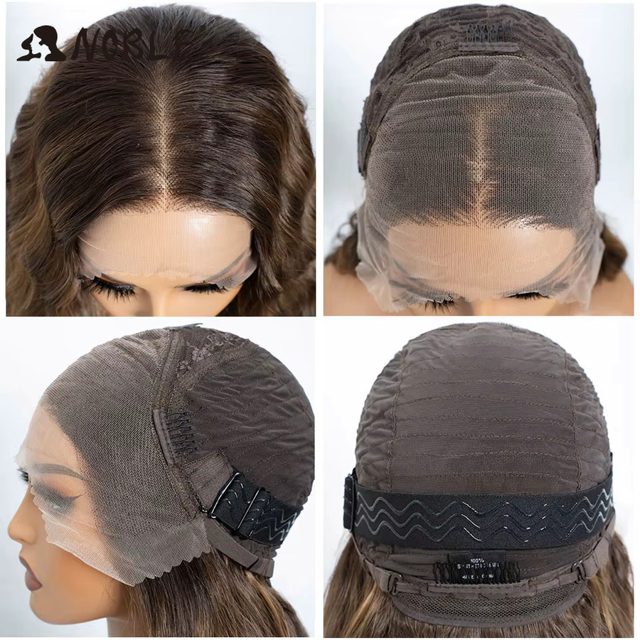 Synthetische Lace-Front-Perücke, Ombre-Braun, lockig, Damen - Bild 3