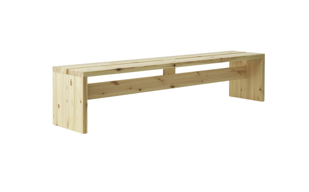 Normann Copenhagen Stretch Bank aus lackiertem Kiefernholz in Braun und Beige - Bild 2