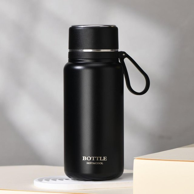 Yiran Furniture Edelstahl Thermosbecher als tragbarer Kaffeebecher für unterwegs, 650 ml - Bild 1