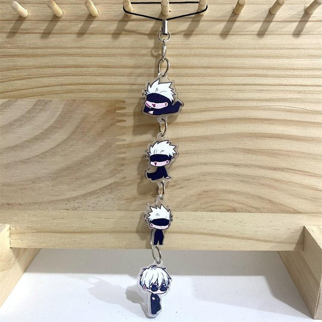 Anime Lanyard Xia Youjie Gojo Fushiguro Kuroi Multicolour Schlüsselanhänger und Handyhülle Hängekette - Bild 1
