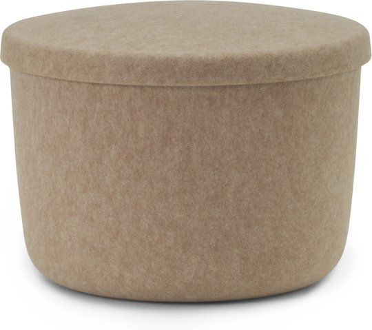 Normann Copenhagen Hide Storage Pouf in Beige aus PET-Filz mit abnehmbarem Bezug - Bild 1