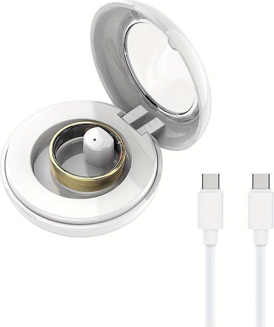 Netcosy Magnetische Smart Ring Ladehülle in Weiß für R03 R06 R08 R09 R10 Smart Rings - Bild 1