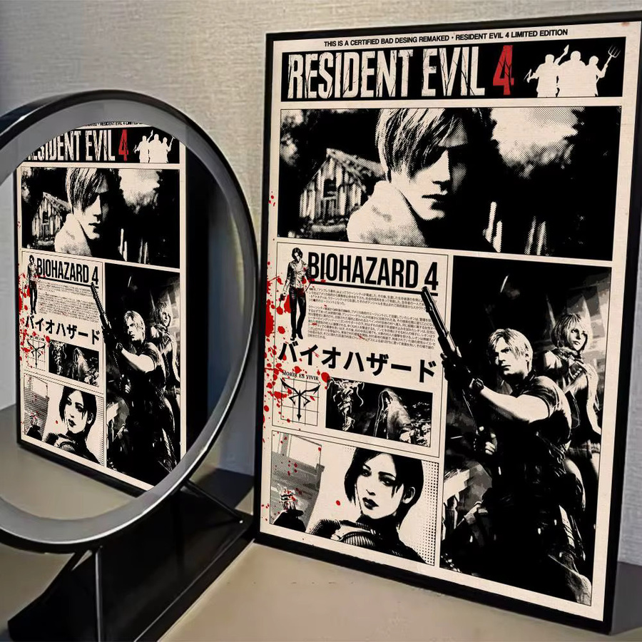 Resident Evil Horror-Film Wandaufkleber Rastar Whitepaper-Poster in Mehrfarbig für dein Zimmer, Bar oder Café - Bild 4