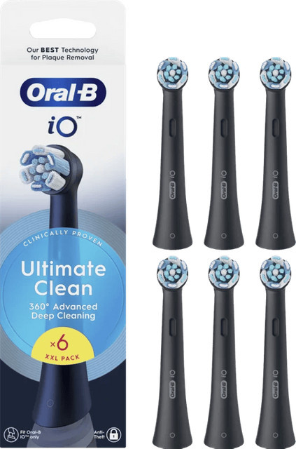 Oral-B iO Ultimate Clean Ersatzbürstenköpfe Schwarz (6 Stück) - Bild 1