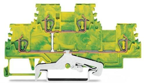 WAGO 279-507 Doppelstock-Schutzleiterklemme 4mm Zugfeder Belegung PE Grün Gelb 50 Stück - Bild 1