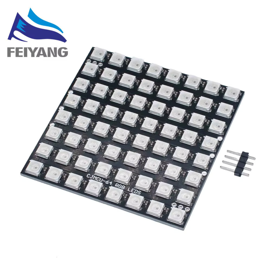 SAMIROB Matrix 8x8 64 DIY GyverLamp WS2812B LED Digital Flexible Individuell Adressierbare Panel Pixel Licht Anzeigetafel Multicolor - Bild 2