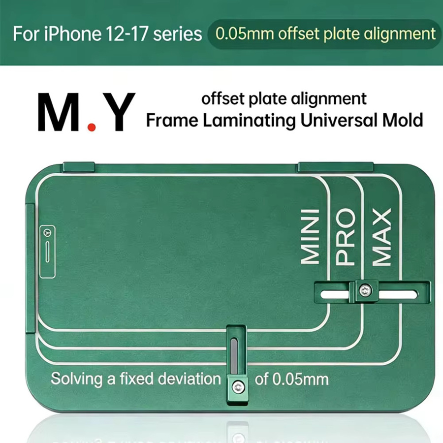 YCS MY Universal-Rahmenausrichtungsform in Grün für iPhone 12-17 Pro Max Touchscreen-Halterung und Reparaturwerkzeug - Bild 3