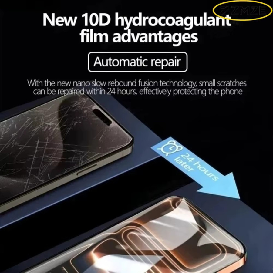 5er-Pack SnakeGlass Hydrogel-Displayschutzfolie für iPhone 17 16 15 13 12 11 Pro Max XS XR transparent und kratzfest - Bild 3