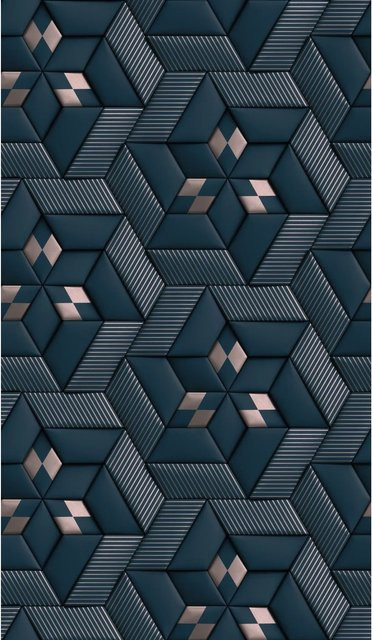 A.S. Création Vliestapete David Vienna mit abstraktem 3D-Grafik-Design in Blau-Grau, B/H: 280 x 159 cm - Bild 1