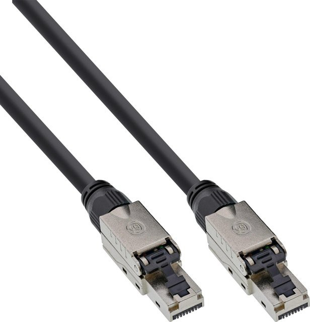 InLine Patchkabel Cat.6A U/UTP Ethernet LAN AWG23 Kupfer, schwarz, 40 m - Bild 1