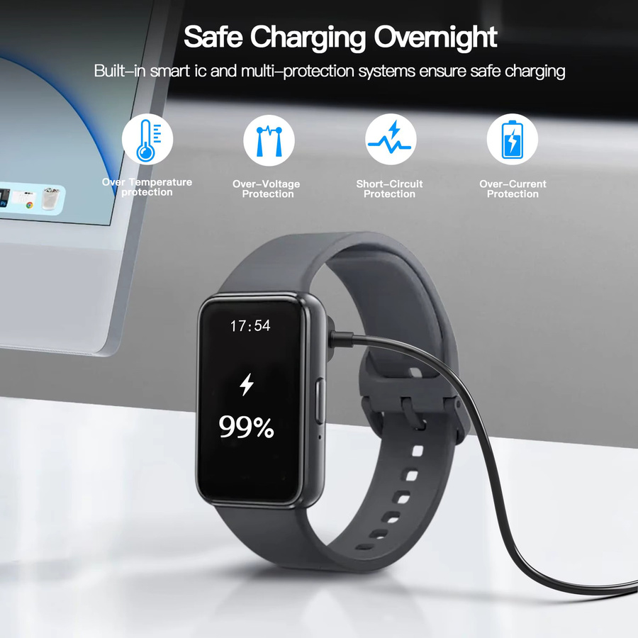 Samsung Magnetisches USB-Ladekabel für Galaxy Fit3 R390 Smart-Armband, Schwarz, 1 m - Bild 3