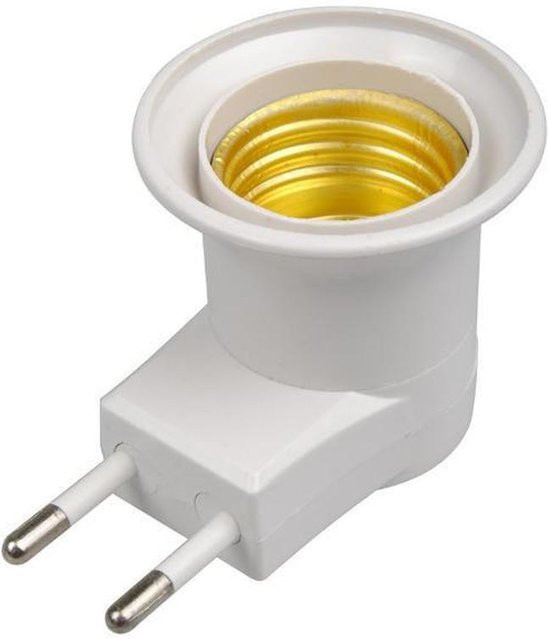 2 Stück Sweet Lovely Glühbirnenfassung E27 mit EU-Stecker und Ein-/Aus-Schalter in Weiß - Bild 1