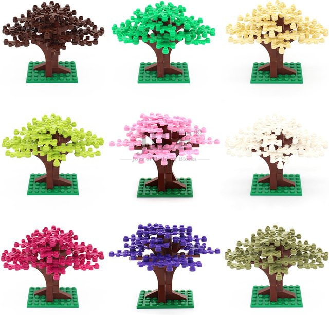 jile Garden Plants Small Tree Building Block Bricks 9 Colors 3-6Y - Bild 1