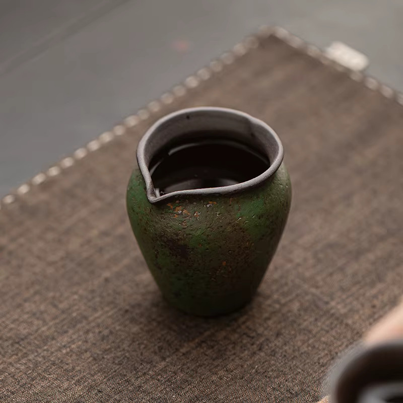 Chinesische Keramik-Teetasse im Retro-Stil, Grüne Kung Fu Tee-Zubehör Tasse für Haushalt und Teezeremonien - Bild 2