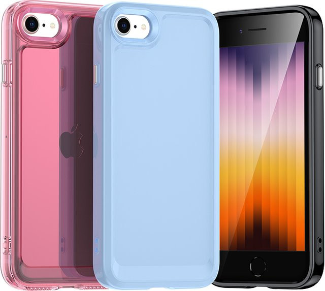 Stoßfeste Silikon Handyhülle für Apple iPhone SE2 und iPhone SE3 in Transparent - Bild 1