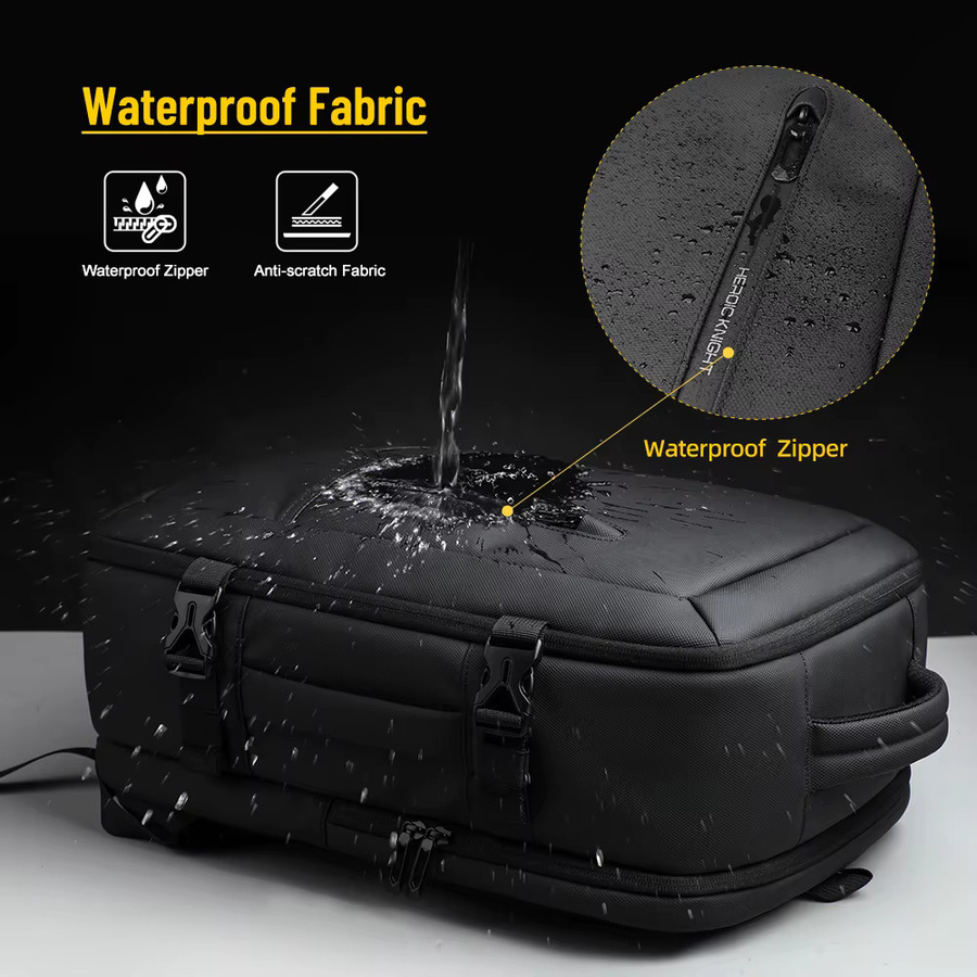 HK Reise-Boarding-Rucksack als multifunktionale 17-Zoll-Laptoptasche in Schwarz - Bild 6