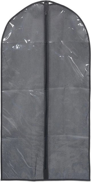 Relaxdays Kleidersack 6er Set aus Vlies und PVC in Grau Transparent, B: 60 cm, H: 135 cm - Bild 1