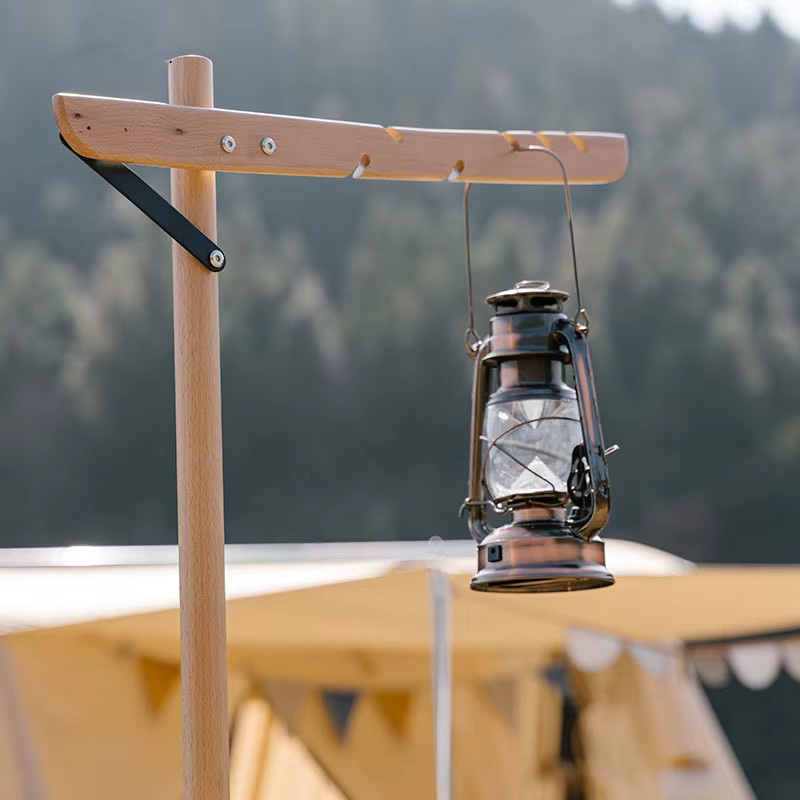 SKYSHADOW Vintage Camping Laterne aus Metall in Bronze mit dimmbarer LED und USB-Wiederaufladung - Bild 6