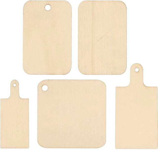 Rico Design Wichteltür Miniatur Schneidebrettchen aus Holz Natur - Bild 1