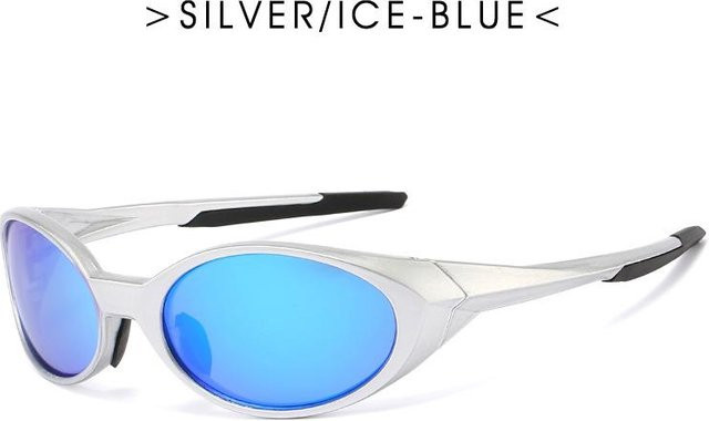 NAPAGE Global Glasses Sportsonnenbrille, Oval, Kunststoff, White, Polarisiert, Verspiegelt, Unisex - Bild 1