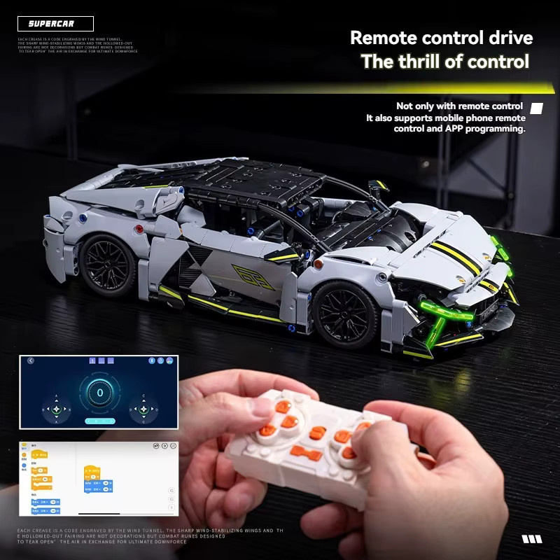 FUNXINEE City Speed Car Rennfahrzeug, Technischer Bausatz, 1:14, 849 Teile - Bild 4