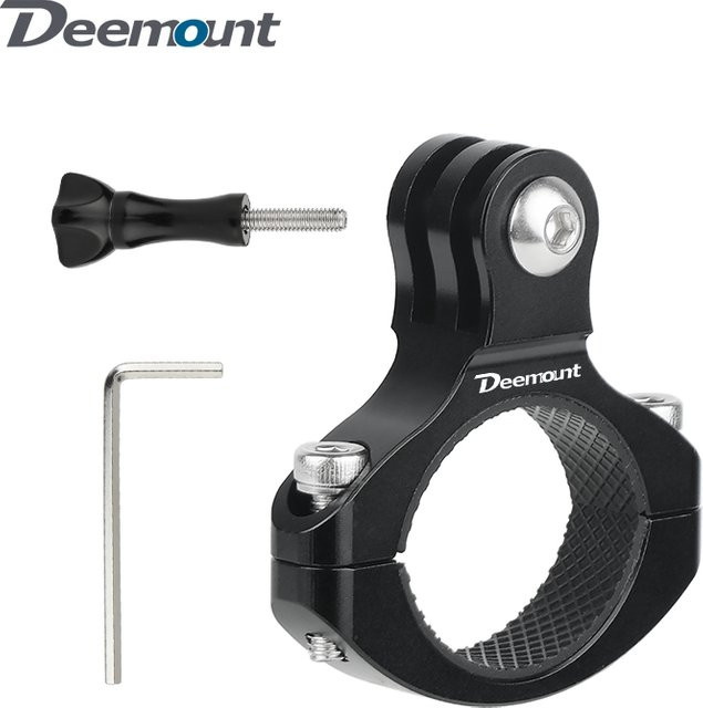 GoPro Fahrradlenker-Adapter aus CNC-gefrästem Aluminium in Schwarz für Sportkameras, Scheinwerfer und Computerhalterungen - Bild 1