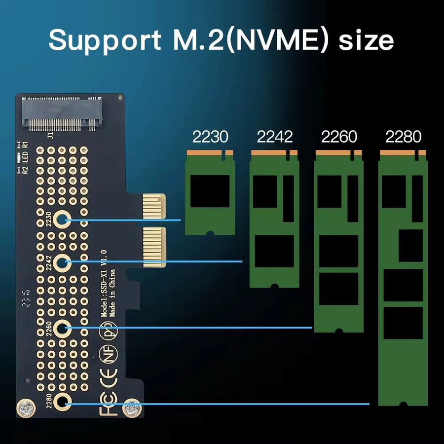 TelDaykemei M.2 NVMe zu PCIe 4.0 Adapter mit Aluminium SSD Kühlkörper in Schwarz - Bild 2