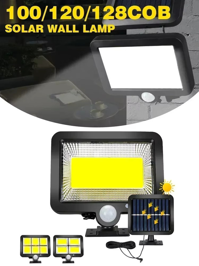 Heinast LED Solar Split Wandlampe mit Motion Sensor und 3 Modi, Wasserdichte Solar Flutlicht für den Garten in Schwarz - Bild 7