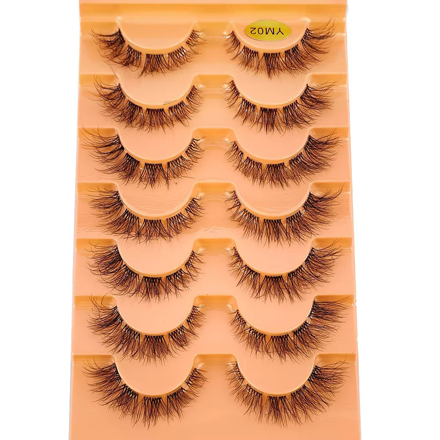 7 Paare Falsche Wimpern, Black, Natürlich, Unisex - Bild 2