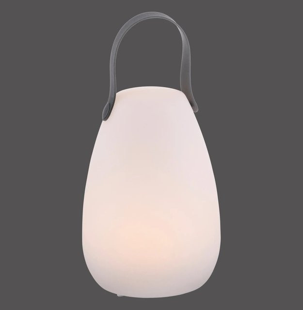 Just Light. LED-Outdoor-Tisch- und Bodenleuchte Keno Weiß Ø 13,8 cm mit RGB und Warmweiß, Akkubetriebbar - Bild 1