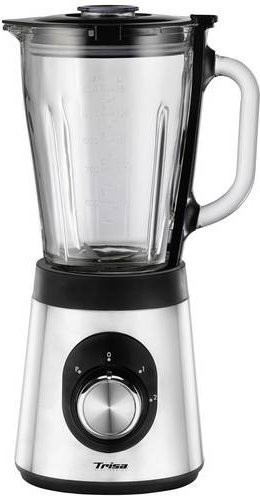 Trisa Royal Crush Standmixer mit 800W Leistung aus Edelstahl und Glas in Schwarz und Transparent - Bild 1