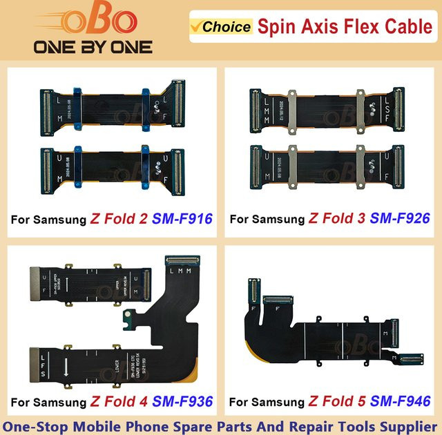 Samsung Spin Axis Flex Reparaturkabel für Galaxy Z Fold 2 3 4 5 LCD Stecker Drehwelle Band Flex Kabel in Schwarz - Bild 1
